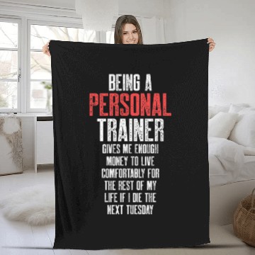 Discover Personal Trainer Gym Coachs Comfortably Wellness Coaching Zip Fleece Blankets