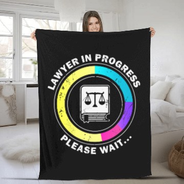 Discover Funny Lawyer in Progress Gift design Law School Apparel 1 Fleece Blankets