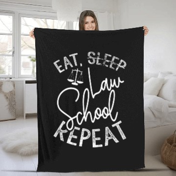 Discover Eat Law School Repeat Funny Law Student Fleece Blankets