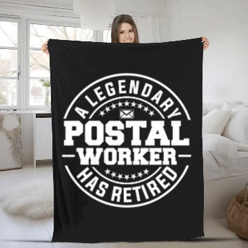Discover A Legendary Postal Worker Has Retired 3 Zip Fleece Blankets