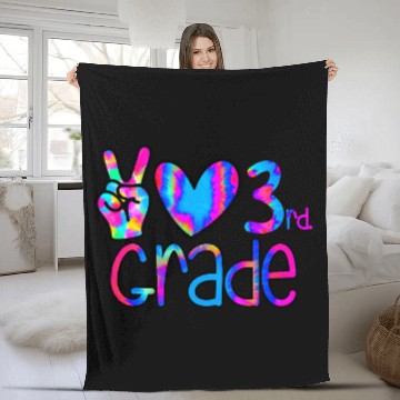 Discover Peace love third 3rd grade teacher student school class Baseball Tees Fleece Blankets