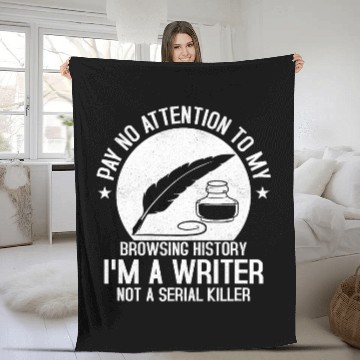 Discover Pay No Attenion To My Browsing History Author Writer Baseball Tees Fleece Blankets