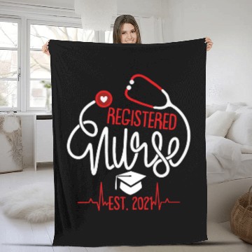 Discover Registered nurses Est Nursing Student RN Graduation 2 Fleece Blankets