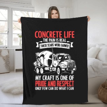 Discover Concrete Cement Mixer Driver Proud Construction Worker Fleece Blankets