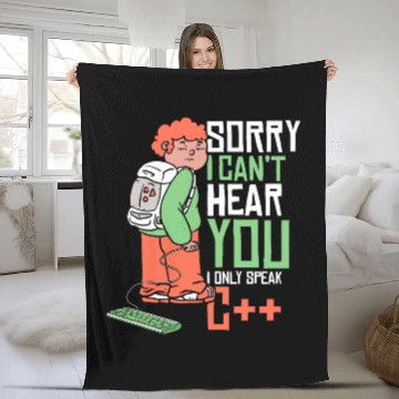 Discover Cant Hear You Only Speak C Developer Coder Programmer Baseball Tees Fleece Blankets