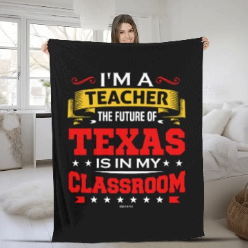 Discover Texas Teacher School Student Pride Fleece Blankets