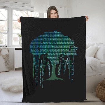 Discover Binary Tree Coding Computer Programmer Coder Programming Fleece Blankets