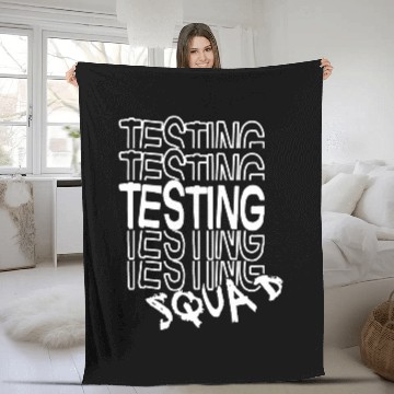 Discover Testing Squad Funny School Professor Elementary Teacher Fleece Blankets