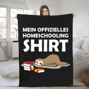 Discover Homeschooling School Child Student Sloth School Baseball Tees Fleece Blankets