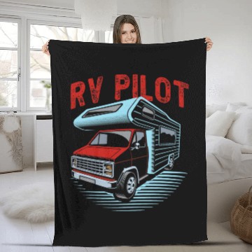 Discover Camping Motorhomes Campervan RV Pilot Baseball Tees Fleece Blankets