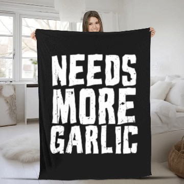 Discover Needs More Garlic 2Garlic loves Garlicologist Funny Cooking Zip Fleece Blankets