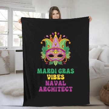 Discover Naval Architect Mardi Gras Vibes Fleece Blankets
