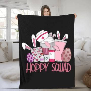 Discover Hoppy nurses Squad nurses Easter Easter nurses Scrubs Student Baseball Tees Fleece Blankets