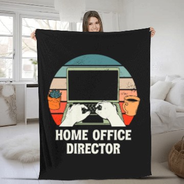 Discover homes Office Director WFH Boss Work From homes Manager Fleece Blankets