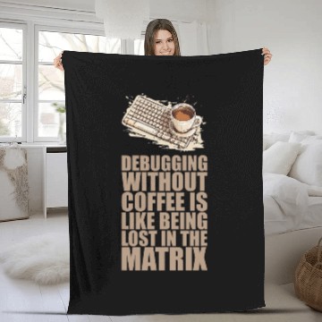 Discover caffeines Coder Software Developer Engineer Coffee Programmer 39 Zip Fleece Blankets