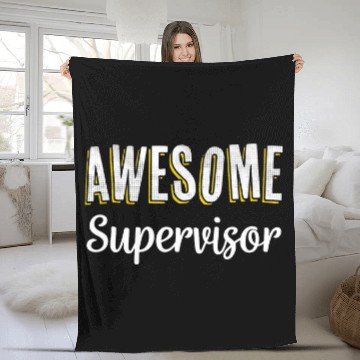 Discover Supervisor Funny Appreciation Thank You Baseball Tees Fleece Blankets
