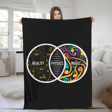 Discover Physics Reality and Magic University Zip Fleece Blankets