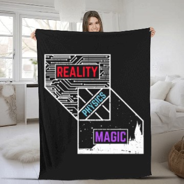 Discover Reality Physics Magic Physics Major Student Future Physicist Fleece Blankets