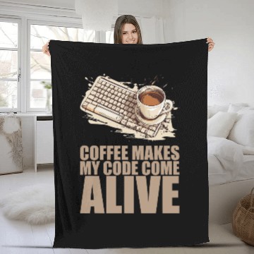 Discover caffeines Coder Software Developer Engineer Coffee Programmer 14 Fleece Blankets