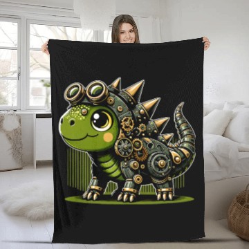 Discover Dinosaurs Robots Robotics Engineering Technology Programmer Zip Fleece Blankets