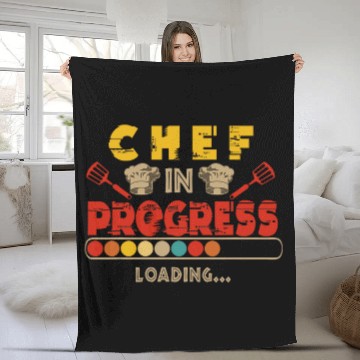 Discover vintages Chef In Progress Loading Costume Funny Future Chef Baseball Tees Fleece Blankets