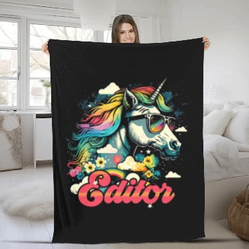 Discover Rainbow Unicorns Editor 2Editing Fleece Blankets