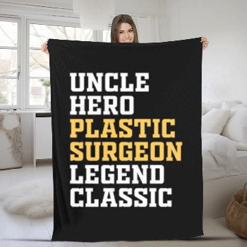 Discover Uncle Plastic Surgeon Surgery Expert Doctor Graphic Fleece Blankets