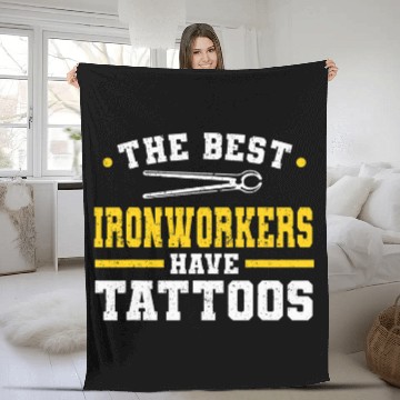 Discover Iron Worker Union Ironworker 5 Zip Fleece Blankets