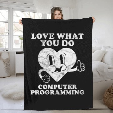 Discover Retro vintages Computer Programming or Computer Programmer Fleece Blankets