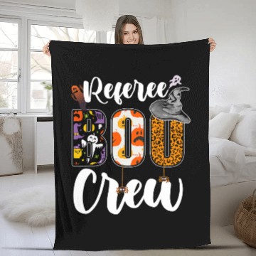 Discover Referee Boo Crew Funny Referee Halloween Matching Fleece Blankets