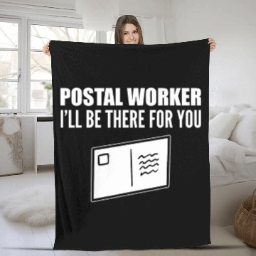 Discover Funny Mailman Postal Worker Fleece Blankets