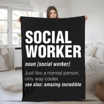 Discover Definition Social Worker Baseball Tees Fleece Blankets