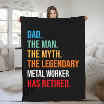 Discover DAD THE LEGENDARY METAL WORKER HAS RETIRED Baseball Tees Fleece Blankets