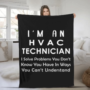 Discover HVAC Technician Solve Problems AC Repairman Tech Job Funny Baseball Tees Fleece Blankets