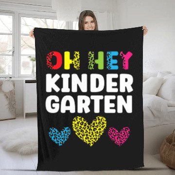 Discover Kindergarten Back to School Kinder Student Teacher Baseball Tees Fleece Blankets