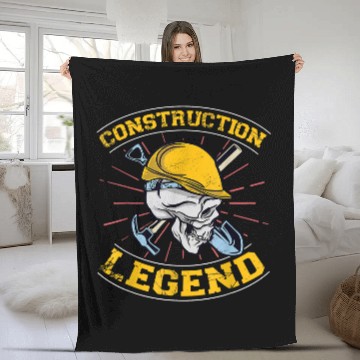 Discover Construction Legend Design For Construction Workers Fleece Blankets