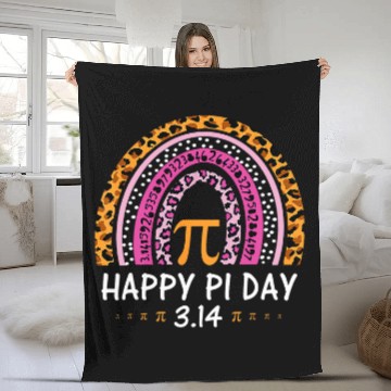 Discover Happy Pi Day 314 Math Teacher Student Gift Leopard Rainbow Baseball Tees Fleece Blankets