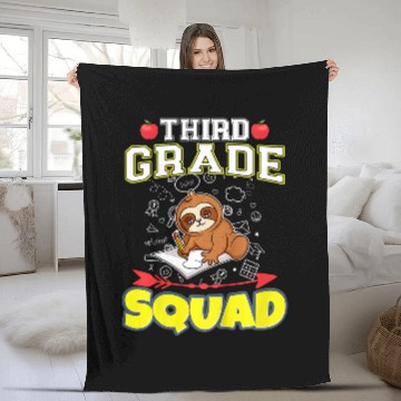 Discover Kids Third Grade Squad Funny Elementary Primary School 26 Baseball Tees Fleece Blankets