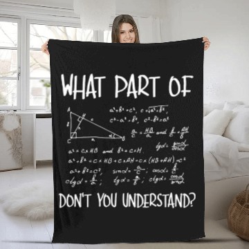 Discover Funny Math Teacher Student Back To School Men Women Fleece Blankets