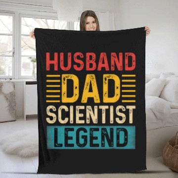 Discover Husband Dad Scientist Legend vintages Fathers Day Fleece Blankets