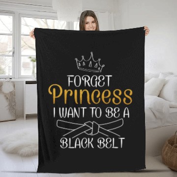 Discover Karate Princess Black Belt 1 Fleece Blankets