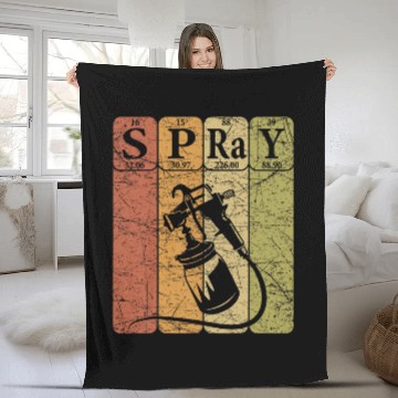Discover Car Painter Spray Periodic Table Elements Auto Body Painter 6 Fleece Blankets