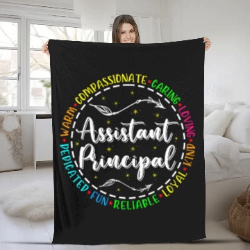 Discover Assistant Principal School Teacher Principal Appreciation Baseball Tees Fleece Blankets