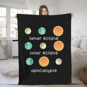 Discover Three Eclipse To Learn Science Teacher Space Fleece Blankets