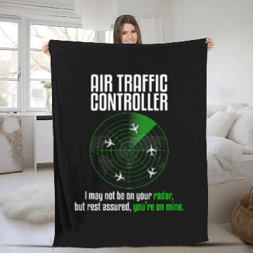 Discover Air Traffic Controller On My Radar Control Tower Worker Baseball Tees Fleece Blankets