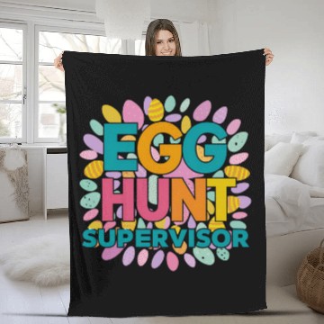 Discover Egg Hunt Supervisor Fun Happy Easter Style Baseball Tees Fleece Blankets