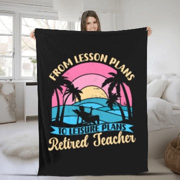 Discover Teacher Retirement Funny From Lesson Plans To Leisure Plans Baseball Tees Fleece Blankets
