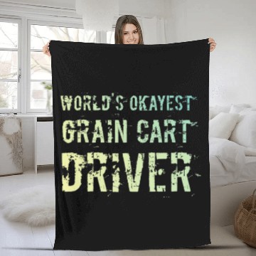 Discover Worlds Okayest Grain Cart Driver 2Fun Farming 23 Fleece Blankets