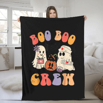 Discover Halloween Boo Boo Crew nurses ghosts Scared Mummy Baseball Tees Fleece Blankets
