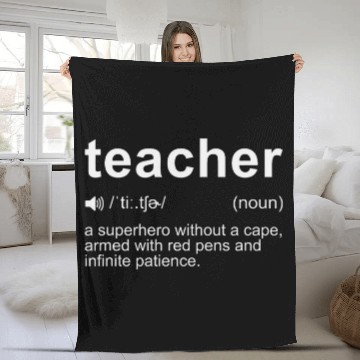 Discover Teacher School Definition Funny Dictionary Meaning 1 Fleece Blankets
